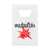Slap U Gekke Dop Salop Salai in Thai Script = Creditkaart Flessenopener (Achterkant)