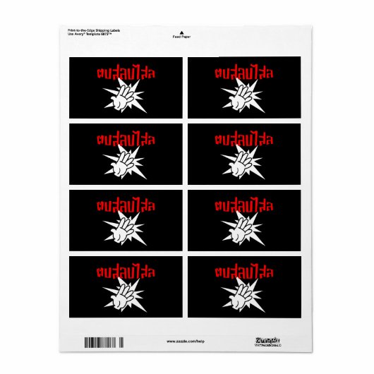 Slap U Gekke Dop Salop Salai in Thai Script = Etiket (Full Sheet)