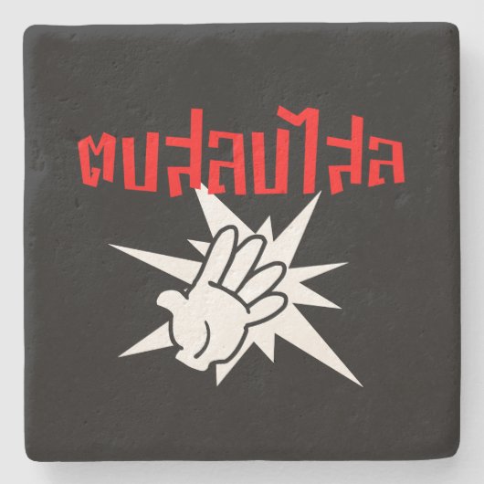 Slap U Gekke Dop Salop Salai in Thai Script = Stenen Onderzetter (Voorkant)