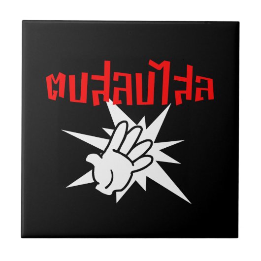 Slap U Gekke Dop Salop Salai in Thai Script = Tegeltje (Voorkant)