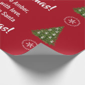 Slape Unicorn van de kerstkerstkerstman, die voor  Cadeaupapier (Hoek)