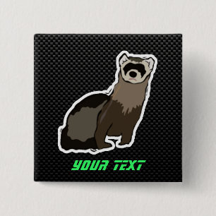 Slapek Ferret Vierkante Button 5,1 Cm