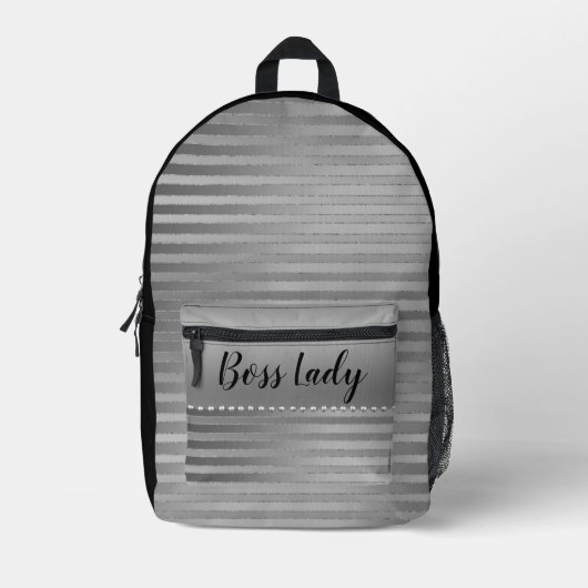 Slapek Silver Boss Lady Bedrukte Rugzak (Voorkant)