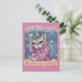 Slapeloze nachten Sphynx Cat Mom Briefkaart (Staand voorkant)