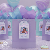 Slapen Afro-Amerikaanse Baby Girl in Seashell Cadeaulabel