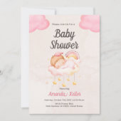 Slapen Baby Girl Baby shower Kaart (Voorkant)