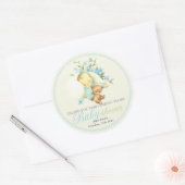  Slapen Baby shower Gepersonaliseerde gunst Ronde Sticker (Envelop)