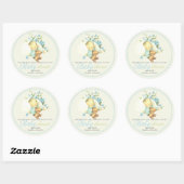  Slapen Baby shower Gepersonaliseerde gunst Ronde Sticker (Vel)