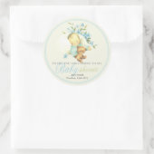  Slapen Baby shower Gepersonaliseerde gunst Ronde Sticker (Tas)