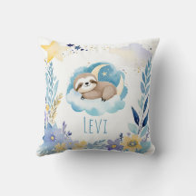Slapen Baby Sloth Boho Naam Kwekerij Kussen