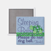 Slapen Baby voordeurteken Magneet (Voorkant / Achterkant)