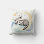 Slapen Baby Wasbeer Boho Naam Kwekerij Kussen (Voorkant)