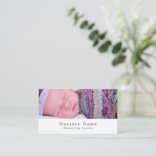 Slapen, Babysitter, Dagopvang, Nursery Visitekaartje (Staand voorkant)
