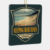Slapen Beer Duinen Nationaal Lakeshore Embleem Keramisch Ornament (Rechts)