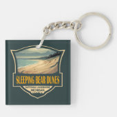 Slapen Beer Duinen Nationaal Lakeshore Embleem Sleutelhanger (Achterkant)