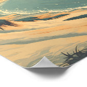 Slapen Beer Duinen National Lakeshore Travel Art Poster (Hoek)