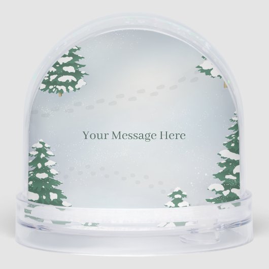 Slapen Beer Familie in Log Cabin Custom Sneeuwbol (Achterkant)