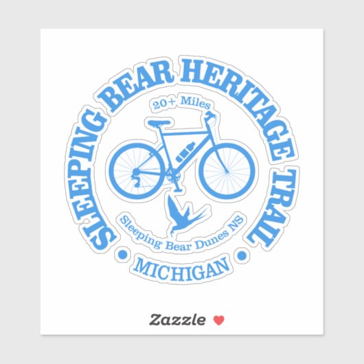 Slapen Beer HT (fietsen) Sticker (Vel)