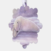 Slapen Beer Polar Beer Christmas Art Ornament Kaart (Links)