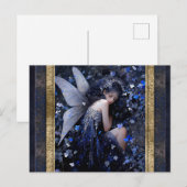 Slapen Blauw Fairy Vrouw Fantasy Kunst Briefkaart (Voorkant / Achterkant)