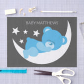 Slapen Blauwe Jongen Teddy Beer Tissuepapier (Craft)