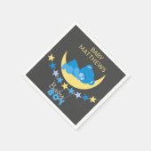 Slapen Blue Boy Teddy Bear op Moon Baby shower Servet (Hoek)
