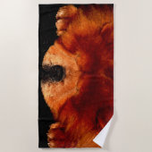 Slapen Chow Chow btcnm Strandlaken (Voorkant)