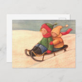 Slapen door de sneeuw briefkaart (Voorkant / Achterkant)