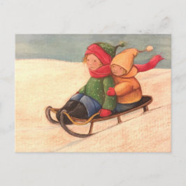 Slapen door de sneeuw briefkaart