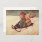 Slapen door het sneeuwbriefkaart briefkaart (Voorkant / Achterkant)