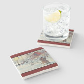 Slapen door het washuis stenen onderzetter (Zijkant)