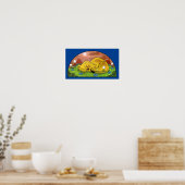 Slapen door zonnebloemen Poster (Keuken)