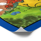 Slapen door zonnebloemen Poster (Hoek)