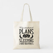 Slapen en draadsnijden tote bag (Achterkant)