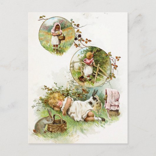 Slapen en dromen van Bunny Rabbits Briefkaart (Voorkant)