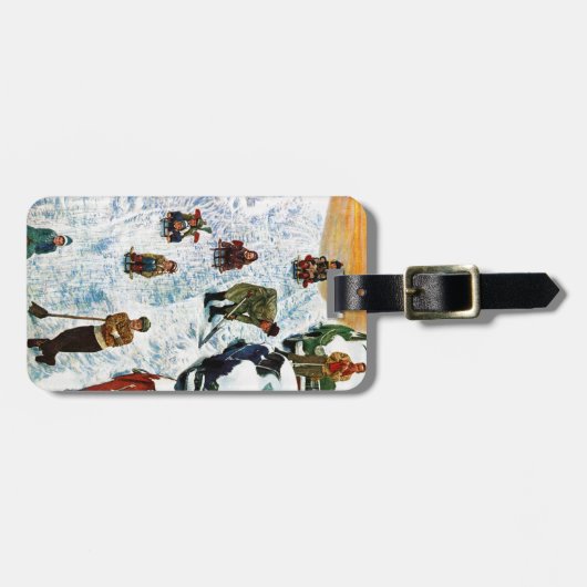 Slapen en uitgraven bagagelabel (Voorkant horizontaal)