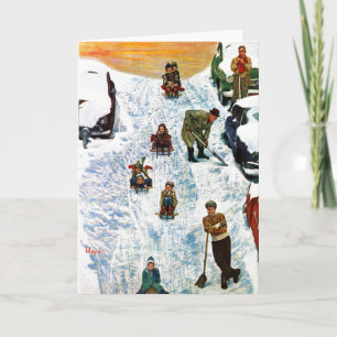 Slapen en uitgraven feestdagen kaart