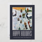 Slapen en uitgraven feestdagenkaart (Voorkant / Achterkant)