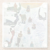 Slapen en uitgraven glazen onderzetter (Achterkant)