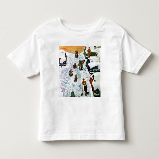 Slapen en uitgraven kinder shirts (Voorkant)