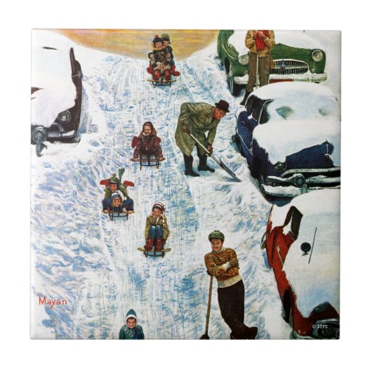 Slapen en uitgraven tegeltje (Voorkant)