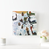 Slapen en uitgraven vierkante klok (Huis)