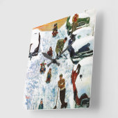 Slapen en uitgraven vierkante klok (Hoek)