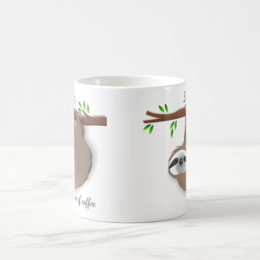 Slapen en wazige bruine kleppen op boomtak koffiemok (Center)