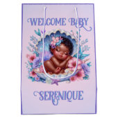 Slapen Etnische Baby Meisje in Seashell Pastel Medium Cadeauzakje (Achterkant)