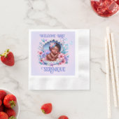 Slapen Etnische Baby Meisje in Seashell Pastel Servet (Insitu)