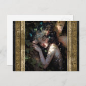 Slapen Fairy Meisje Fantasy Kunst Briefkaart (Voorkant / Achterkant)