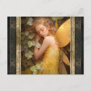 Slapen Fairy Meisje Fantasy Kunst Briefkaart
