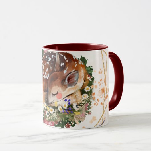 Slapen Fawn, Bruin Dier Graphic Mok (Voorkant rechts)