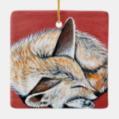 Slapen Fennec Fox schilderij Keramisch Ornament (Achterkant)